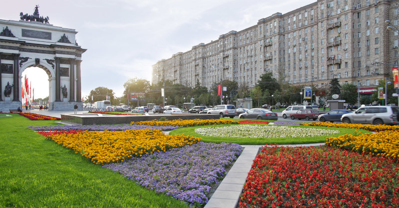 У Триумфальной арки в Москве посадят полмиллиона цветов. 16093.jpeg У Триумфальной арки в Москве посадят полмиллиона цветов. площадь, цветы, Триумфальная арка, Москва