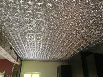 Как установить оловянный потолок